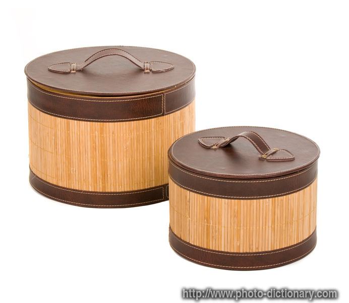 bamboo boxes - photo/picture definition - bamboo boxes word and phrase image