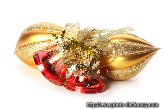 Christmas decoration - photo/picture definition - Christmas decoration word and phrase image