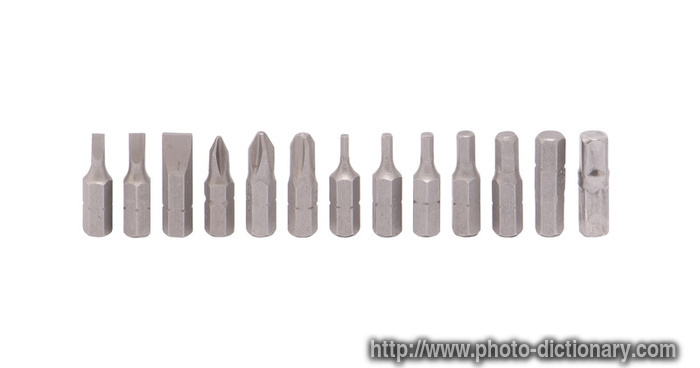 screwdriver bits - photo/picture definition - screwdriver bits word and phrase image
