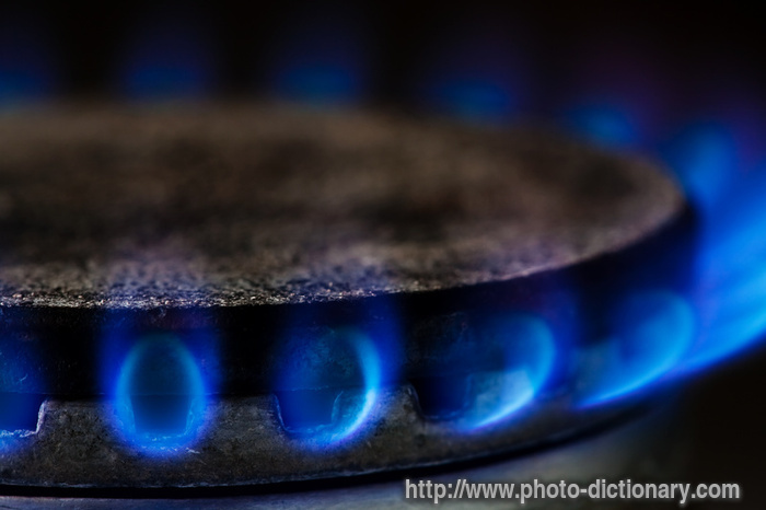 burning gas - photo/picture definition - burning gas word and phrase image