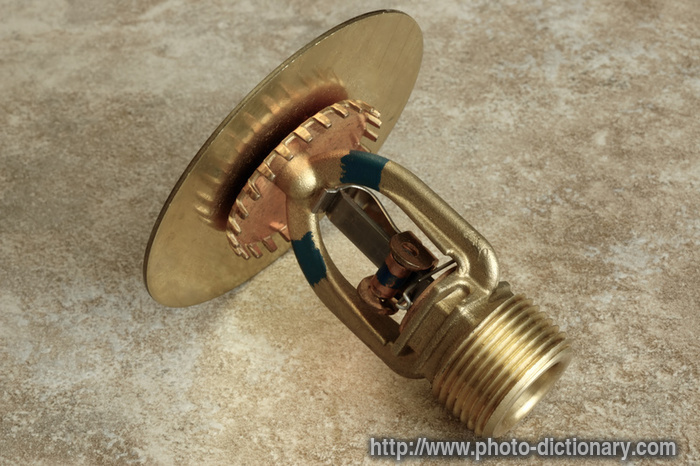 fire sprinkler - photo/picture definition - fire sprinkler word and phrase image