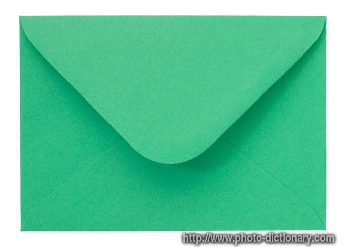 envelope flap - photo/picture definition - envelope flap word and phrase image