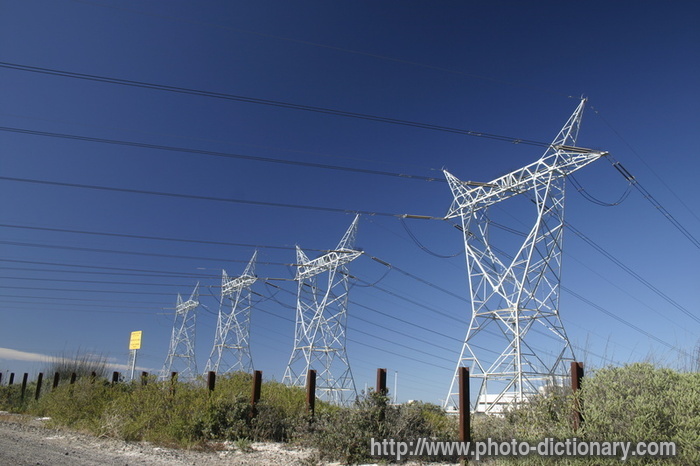 power line - photo/picture definition - power line word and phrase image