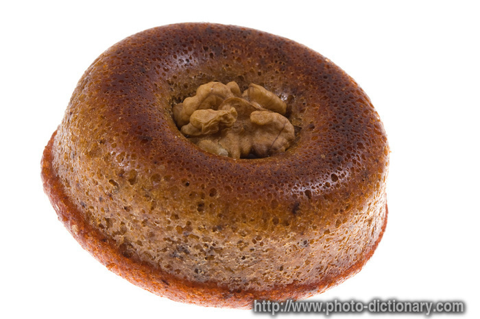 walnut cake - photo/picture definition - walnut cake word and phrase image