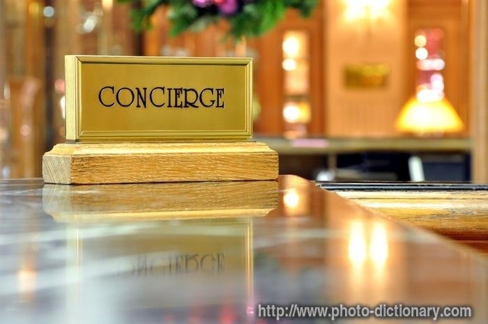 concierge desk - photo/picture definition - concierge desk word and phrase image