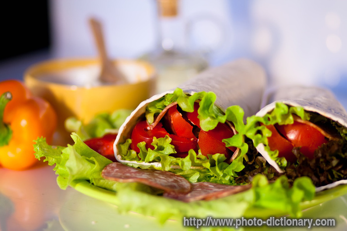 American lunch - photo/picture definition - American lunch word and phrase image