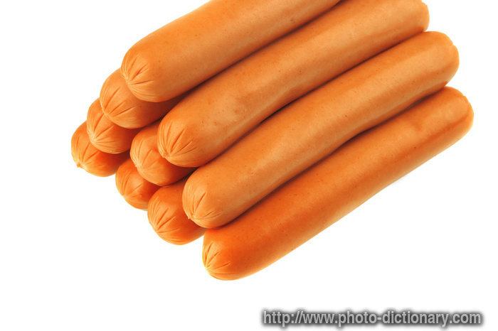 chicken sausages - photo/picture definition - chicken sausages word and phrase image