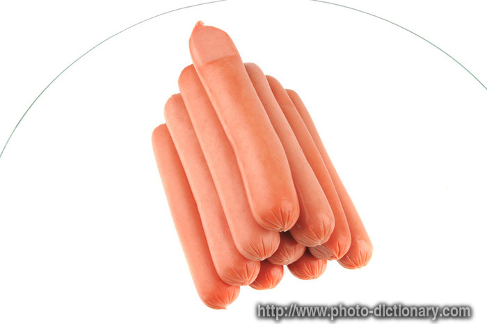 cocktail sausages - photo/picture definition - cocktail sausages word and phrase image