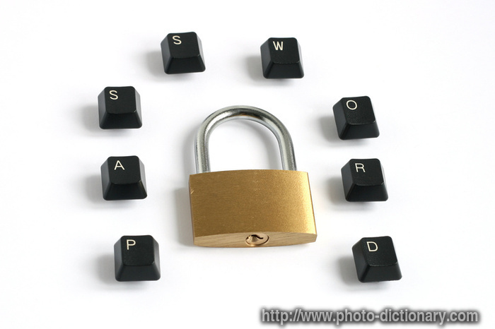 password - photo/picture definition - password word and phrase image