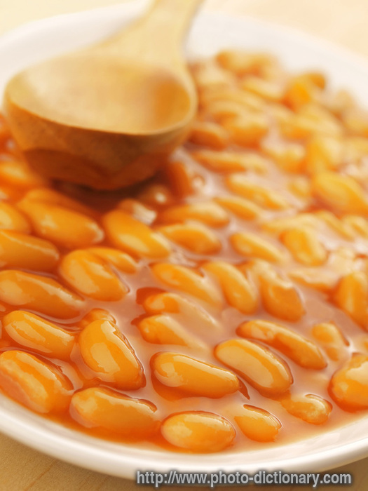 baked beans - photo/picture definition - baked beans word and phrase image