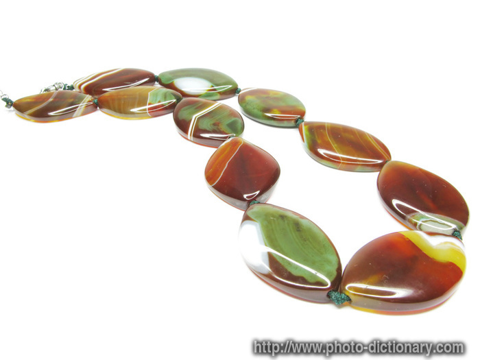 agate beads - photo/picture definition - agate beads word and phrase image