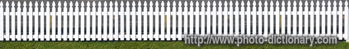picket fence - photo/picture definition - picket fence word and phrase image