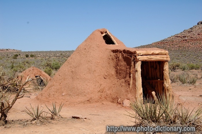 Native American housing - photo/picture definition - Native American housing word and phrase image