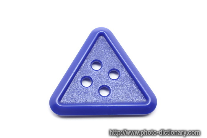 triangle button - photo/picture definition at Photo Dictionary