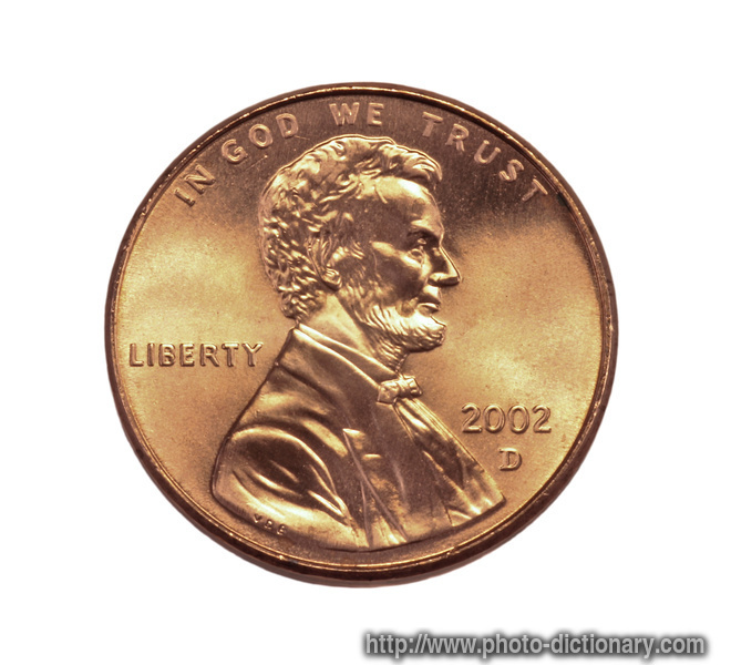 penny photo picture definition penny word and phrase image
