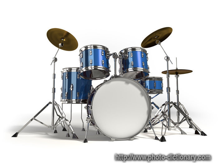 drum kit - photo/picture definition - drum kit word and phrase image