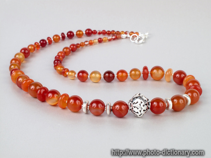 red agate necklace - photo/picture definition - red agate necklace word and phrase image