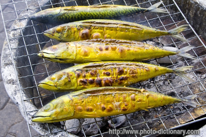 fish grill - photo/picture definition - fish grill word and phrase image