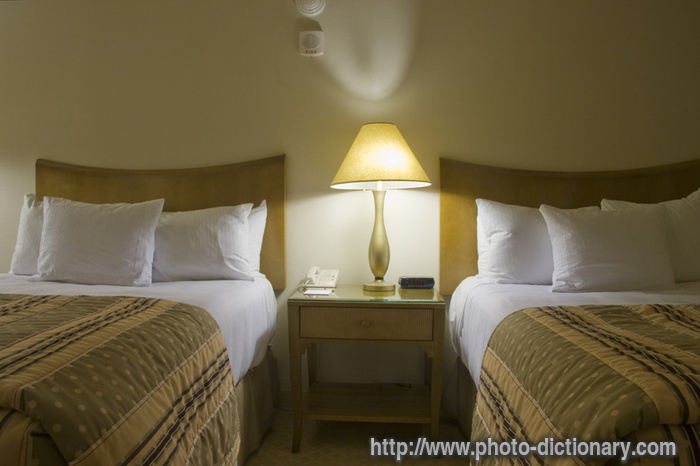 double bed room - photo/picture definition - double bed room word and phrase image