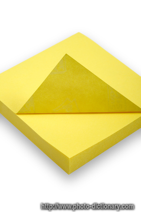 post it notes - photo/picture definition - post it notes word and phrase image