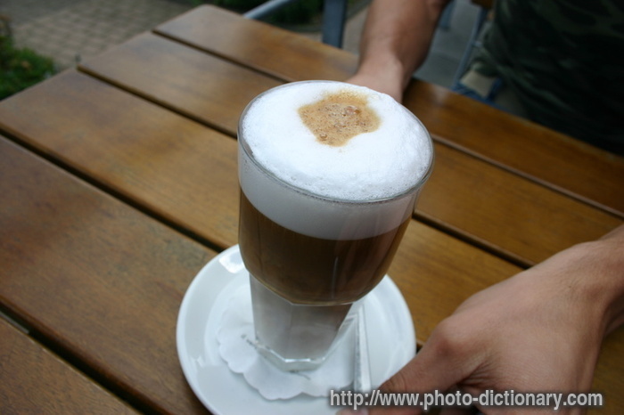 latte machiato - photo/picture definition - latte machiato word and phrase image