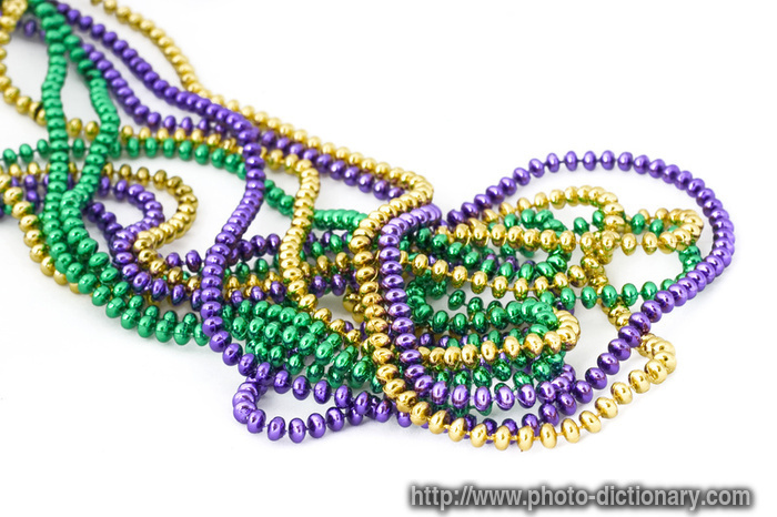 mardi gras beads - photo/picture definition - mardi gras beads word and phrase image