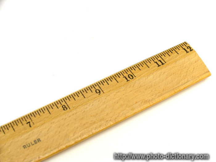 wooden ruler - photo/picture definition - wooden ruler word and phrase image