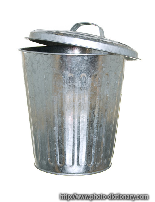 trash can - photo/picture definition - trash can word and phrase image