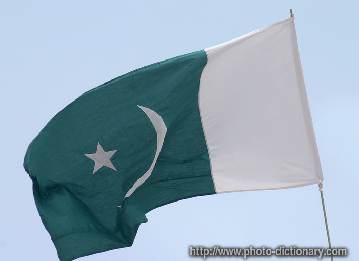 Pakistan flag - photo/picture definition - Pakistan flag word and phrase image