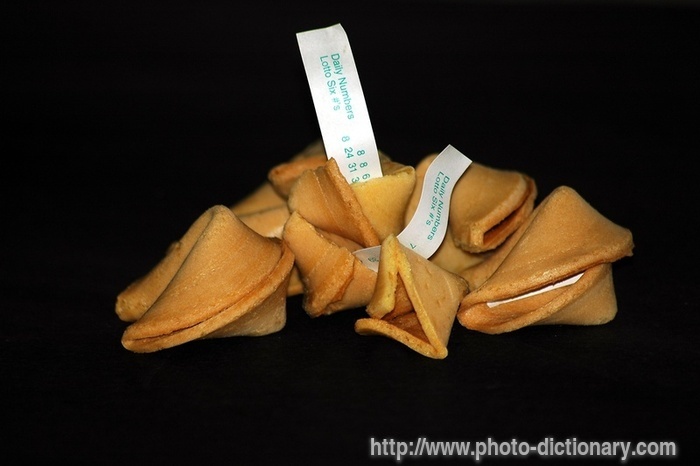 fortune cookies - photo/picture definition - fortune cookies word and phrase image