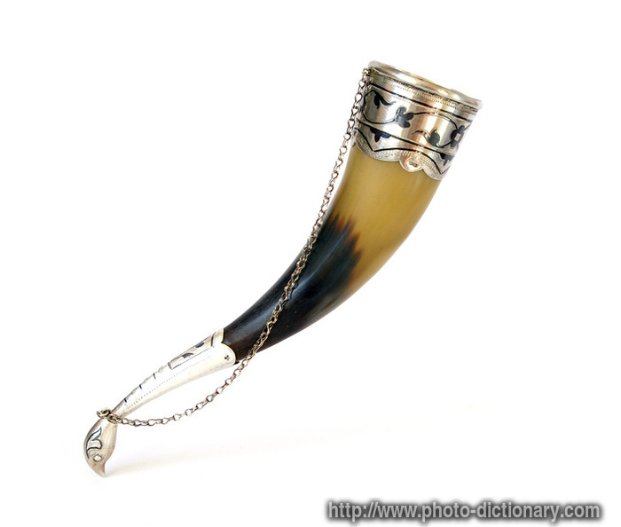 drinking horn - photo/picture definition - drinking horn word and phrase image