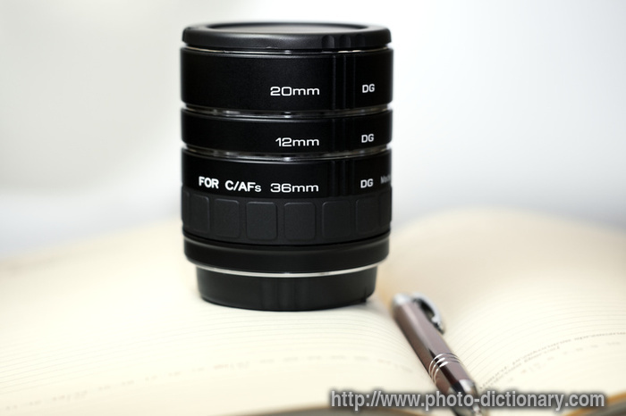 macro extension tubes - photo/picture definition - macro extension tubes word and phrase image