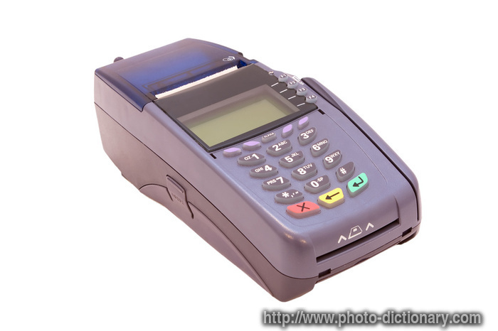 credit card terminal - photo/picture definition - credit card terminal word and phrase image