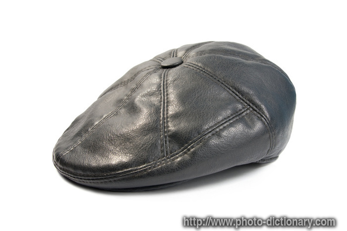 leather cap - photo/picture definition - leather cap word and phrase image