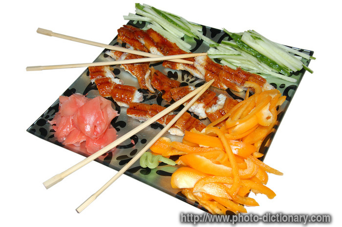 unagi sashimi - photo/picture definition - unagi sashimi word and phrase image