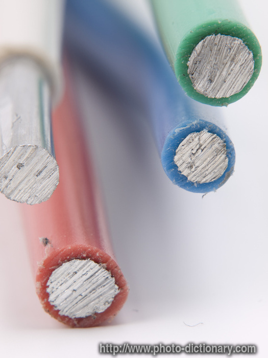 insulated cables - photo/picture definition - insulated cables word and phrase image