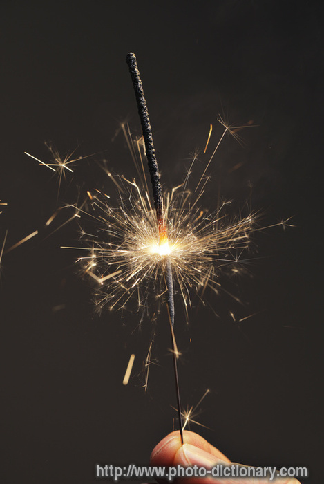 sparkler - photo/picture definition - sparkler word and phrase image