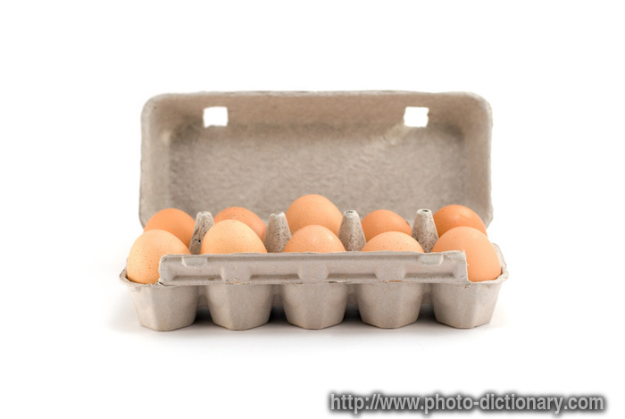 box of eggs - photo/picture definition - box of eggs word and phrase image