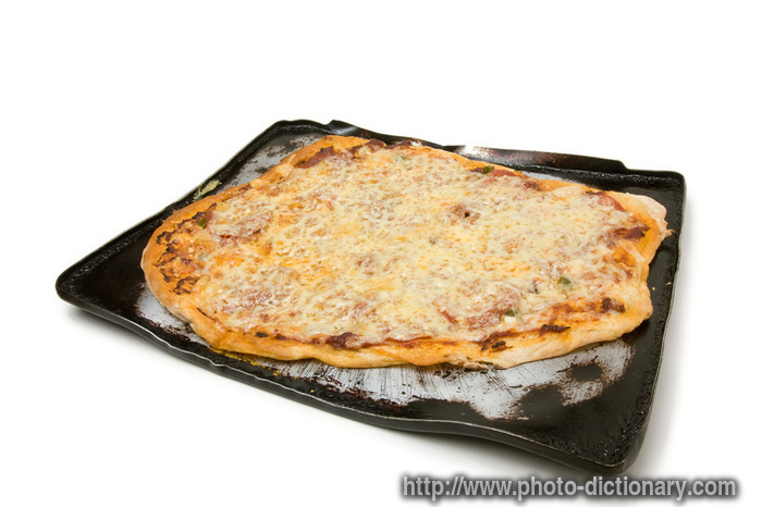 baking pizza - photo/picture definition - baking pizza word and phrase image