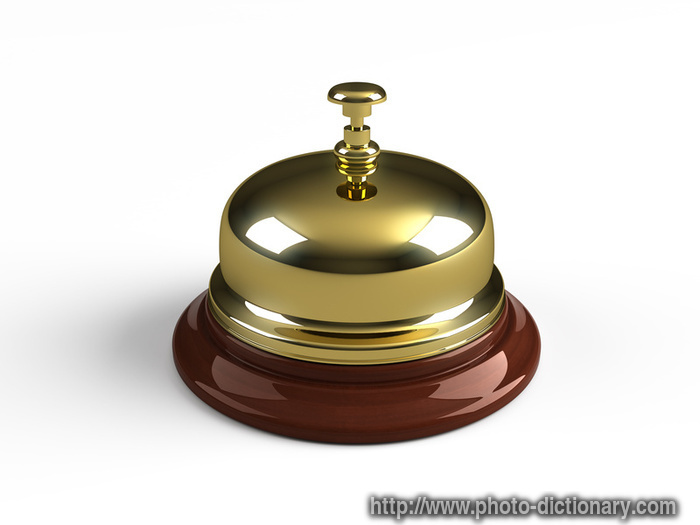 reception bell - photo/picture definition - reception bell word and phrase image
