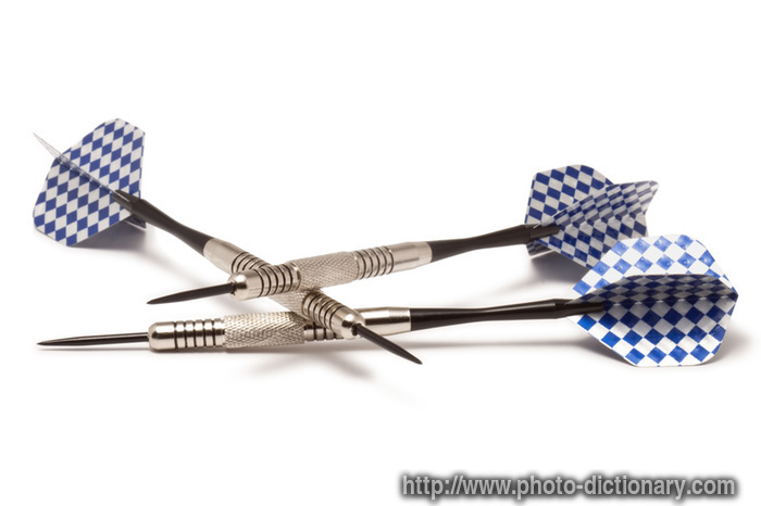 finned darts - photo/picture definition - finned darts word and phrase image