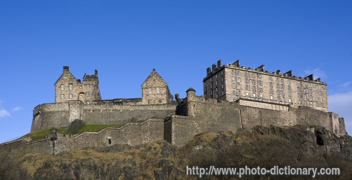 Edinburgh castle - photo/picture definition - Edinburgh castle word and phrase image