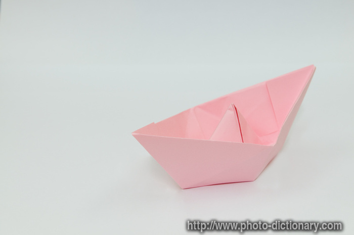 origami boat - photo/picture definition - origami boat word and phrase image