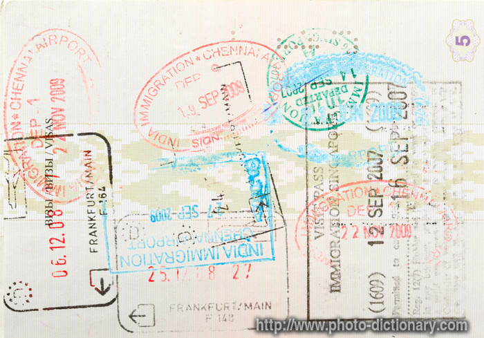 passport page - photo/picture definition - passport page word and phrase image