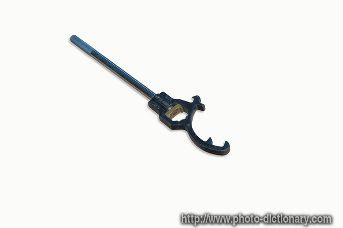 hydrant wrench - photo/picture definition - hydrant wrench word and phrase image