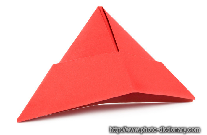 paper hat - photo/picture definition - paper hat word and phrase image