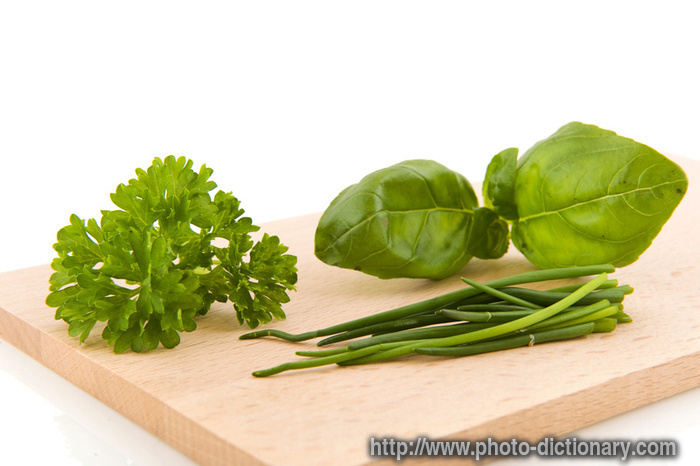 kitchen herbs - photo/picture definition - kitchen herbs word and phrase image