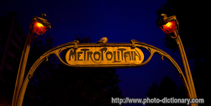 metropolitan sign - photo/picture definition - metropolitan sign word and phrase image