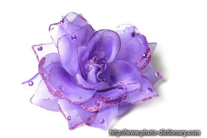 flower hair clip - photo/picture definition - flower hair clip word and phrase image