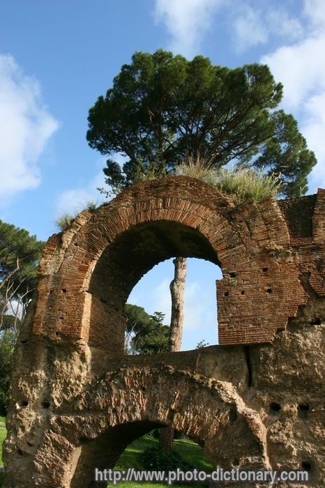 Palatine Hill ruins - photo/picture definition - Palatine Hill ruins word and phrase image